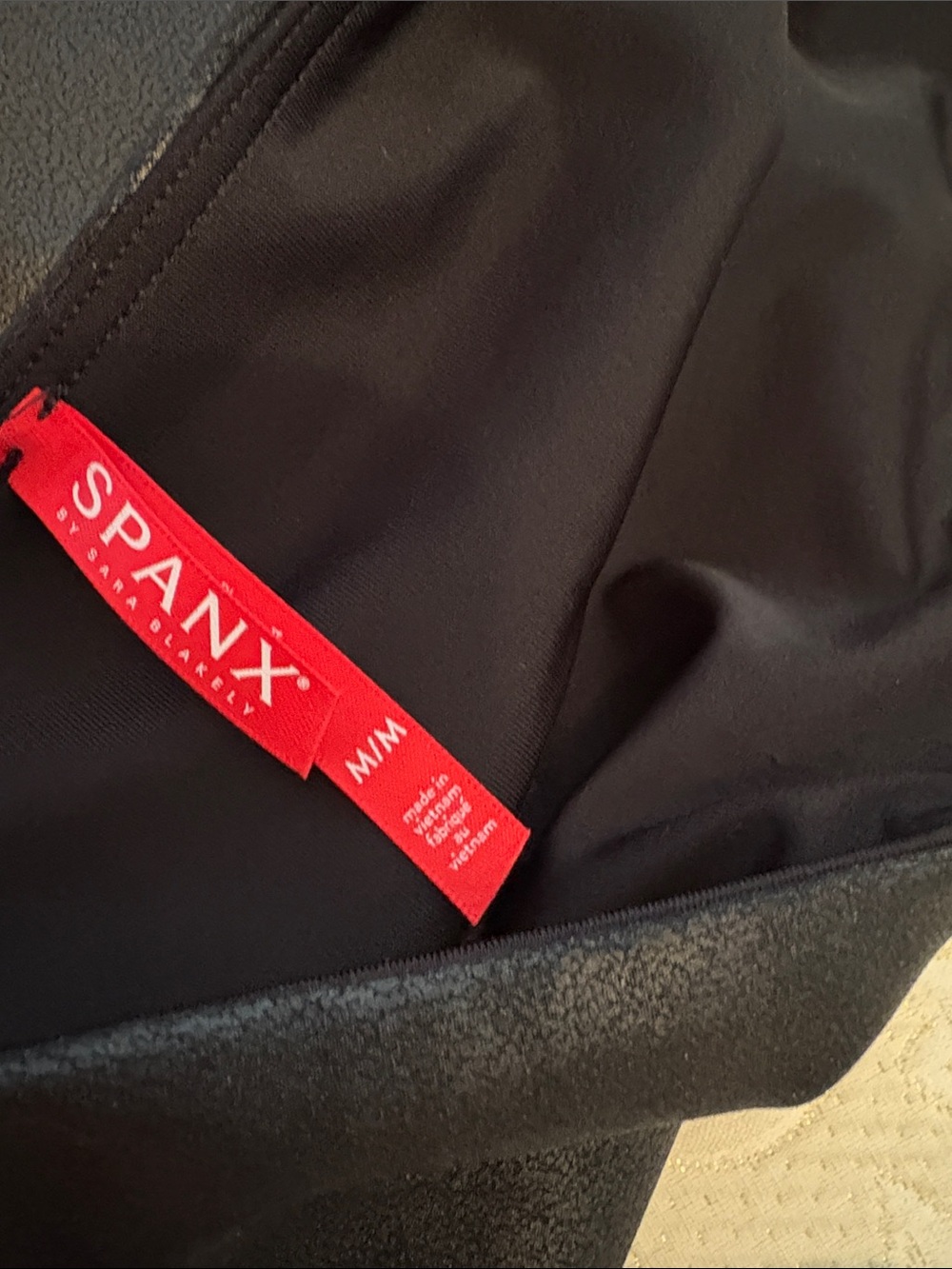 SPANX Black Bodysuit with Red Label